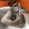 Hermes Lindy 26cm Bag In Gris Tourterelle Clemence Leather