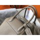 Hermes Lindy 26cm Bag In Gris Tourterelle Clemence Leather