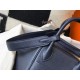 Hermes Lindy 26cm Bag In Navy Blue Clemence Leather