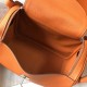 Hermes Lindy 26cm Bag In Orange Clemence Leather