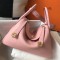 Hermes Lindy 26cm Bag In Pink Clemence Leather