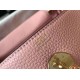 Hermes Lindy 26cm Bag In Pink Clemence Leather