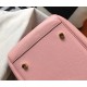 Hermes Lindy 26cm Bag In Pink Clemence Leather