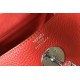 Hermes Lindy 26cm Bag In Red Clemence Leather