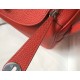 Hermes Lindy 26cm Bag In Red Clemence Leather