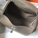 Hermes Lindy 26cm Bag In Taupe Grey Clemence Leather