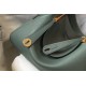 Hermes Lindy 26cm Bag In Vert Amande Clemence Leather