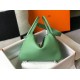 Hermes Lindy 26cm Bag In Vert Criquet Clemence Leather