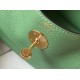 Hermes Lindy 26cm Bag In Vert Criquet Clemence Leather