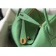 Hermes Lindy 26cm Bag In Vert Criquet Clemence Leather