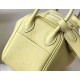 Hermes Mini Lindy Bag In Jaune Poussin Clemence Leather