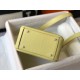 Hermes Mini Lindy Bag In Jaune Poussin Clemence Leather