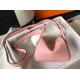 Hermes Mini Lindy Bag In Pink Clemence Leather