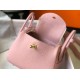 Hermes Mini Lindy Bag In Pink Clemence Leather