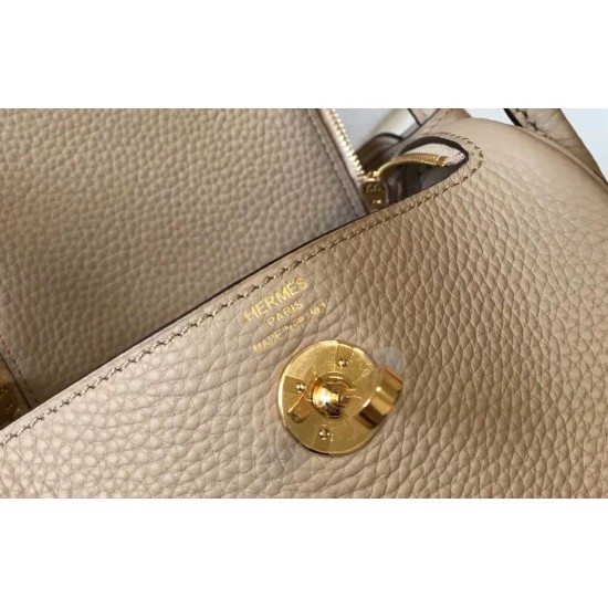 Hermes Mini Lindy Bag In Trench Clemence Leather