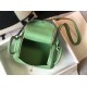 Hermes Mini Lindy Bag In Vert Criquet Clemence Leather