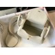 Hermes Mini Lindy Bag In White Clemence Leather