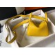 Hermes Mini Lindy Bag In Yellow Clemence Leather