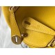 Hermes Mini Lindy Bag In Yellow Clemence Leather