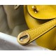 Hermes Mini Lindy Bag In Yellow Clemence Leather