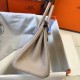 Hermes Birkin 25cm Bag In Beige Clemence Leather