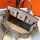 Hermes Birkin 25cm Bag In Beige Clemence Leather