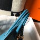 Hermes Birkin 25cm Bag In Blue Jean Clemence Leather