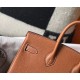 Hermes Birkin 25cm Bag In Gold Clemence Leather