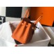 Hermes Birkin 25cm Bag In Orange Clemence Leather