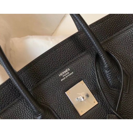 Hermes Birkin 30cm Bag In Black Clemence Leather