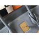 Hermes Birkin 30cm Bag In Blue Lin Clemence Leather