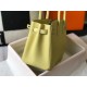 Hermes Birkin 30cm Bag In Jaune Poussin Clemence Leather