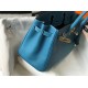 Hermes Birkin 30cm Bag In Jean Blue Clemence Leather