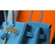 Hermes Birkin 30cm Bag In Jean Blue Clemence Leather