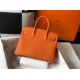 Hermes Birkin 30cm Bag In Orange Clemence Leather