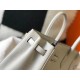 Hermes Birkin 30cm Bag In Pearl Gray Clemence Leather