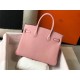 Hermes Birkin 30cm Bag In Pink Clemence Leather