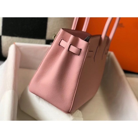 Hermes Birkin 30cm Bag In Pink Clemence Leather