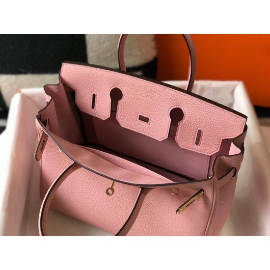 Hermes Birkin 30cm Bag In Pink Clemence Leather