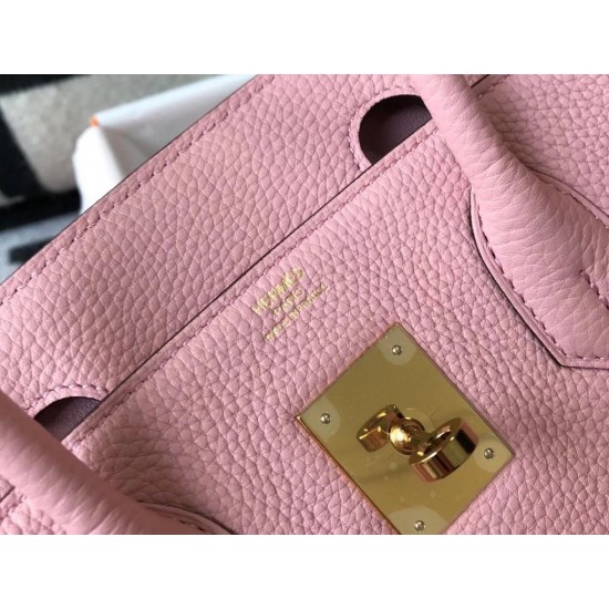 Hermes Birkin 30cm Bag In Pink Clemence Leather