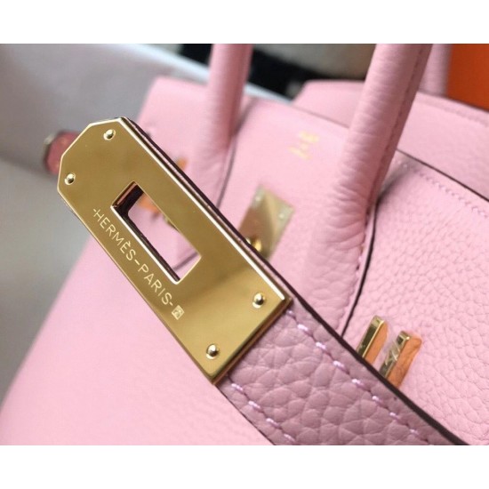 Hermes Birkin 30cm Bag In Pink Clemence Leather