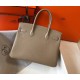 Hermes Birkin 30cm Bag In Tourterelle Clemence Leather