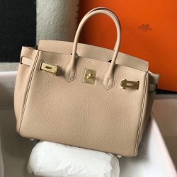 Hermes Birkin 30cm Bag In Trench Clemence Leather