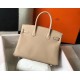 Hermes Birkin 30cm Bag In Trench Clemence Leather