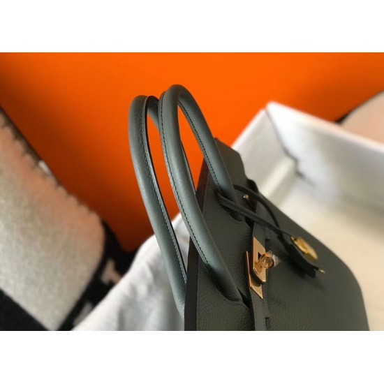 Hermes Birkin 30cm Bag In Vert Amande Clemence Leather