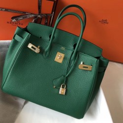 Hermes Birkin 30cm Bag In Vert Vertigo Clemence Leather