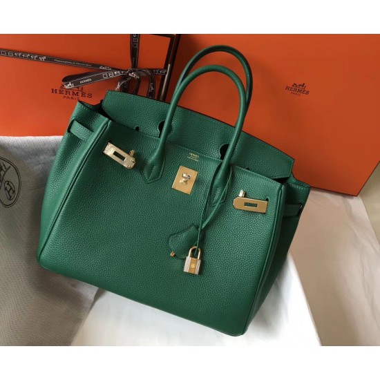 Hermes Birkin 30cm Bag In Vert Vertigo Clemence Leather