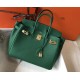 Hermes Birkin 30cm Bag In Vert Vertigo Clemence Leather