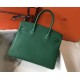 Hermes Birkin 30cm Bag In Vert Vertigo Clemence Leather