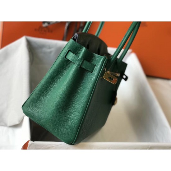 Hermes Birkin 30cm Bag In Vert Vertigo Clemence Leather